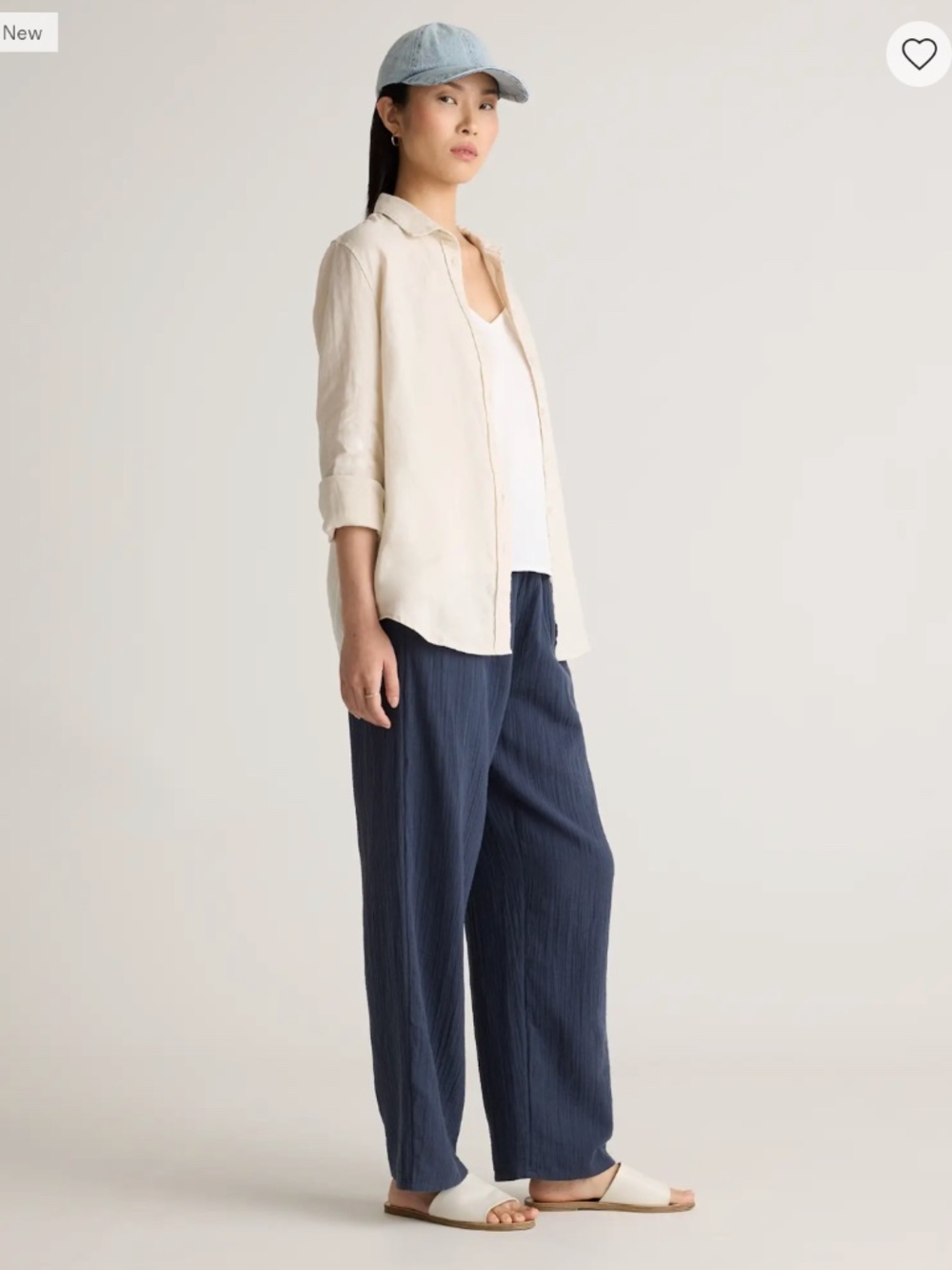 100% Organic Cotton Gauze Straight Leg Pants